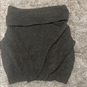 H&M Gray Off-the-Shoulder Sweater